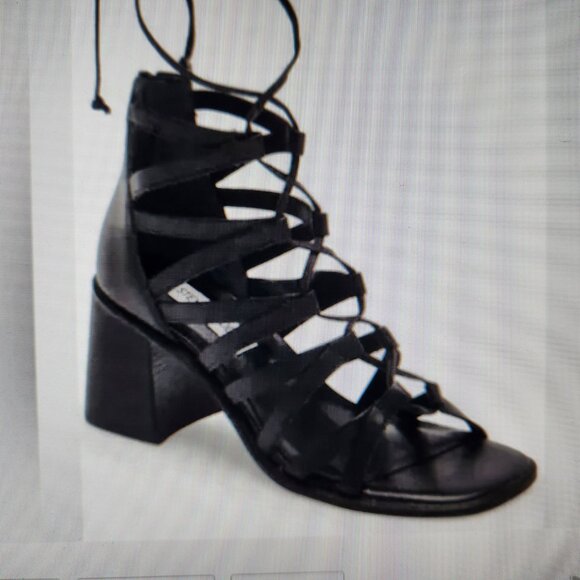 Steve Madden Cherri30 Black Leather lace up sandals. NIB. Size 5.5 - Picture 1 of 8